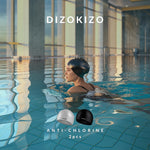 Dizokizo 2pcs High Elasticity Silicone Swim Cap for Women and Men, Comfortable Non-Slip Swimming Caps for Long and Short Hair, Durable Waterproof Swim Hats for Adults (Grey & Black)