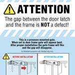Regalo Safety 29-49" Easy Step Extra Wide Baby Gate for Doorways & Bottom of Stairs, Pressure Mounted Safety Gate with Door for Babies, Toddlers & Pets, Black