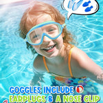 Rantizon Swim Goggles 2 Pack, Wide View Anti Fog&UV Swimming Goggles for Audlt, No Leaking Summer Gifts for Men Women Kid
