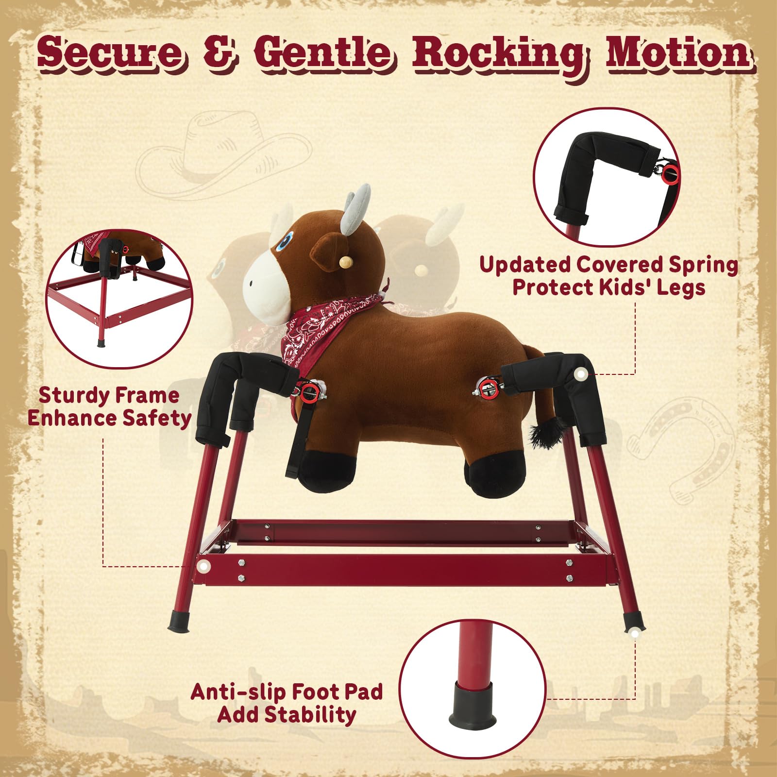 FUNLIO Bull Spring Rocking Horse for Kids 3-6, - FUNLIO - Baby and Toys ...