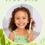NUDUKO Kids Toothbrush Bamboo Toothbrushes 6 Pack - Organic Compostable Tooth Brush Wooden Baby Toddler Toothbrush, Eco-Friendly Natural Biodegradable Soft Bristle Toothbrush for Children