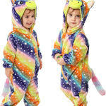 Unisex Baby Flannel Romper Animal Onesie Costume Hooded Cartoon Outfit