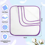 54 Packs Flannel Cloth Baby Wipes Reusable Baby Wipes with Green Upgraded Wipes Dispenser, Reusable & Durable Cloth Wipes, Body Face Hand Washcloth Essential for Baby Wipes