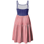 GINKANA 4th of July Dress Maternity Dress Spaghetti Straps American Flag Summer Maternity Swing Dress,American Flag 2,S