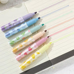 MOZXIRZ 6 Pcs Cute Highlighter Marker Pastel Highlighter Marker Pens Cartoon Fruit Highlighters Pens for Students Women Highlighters School Supplies Office Supplies (Fruit)