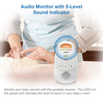 VTech DM1411 Audio Baby Monitor & Portable Soother Dual-Unit Rechargeable Battery, Long Range, Soft-Glow Night Light, Soothing Sounds & Lullabies, Digital Wireless Transmission, Sound Indicator