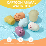 AMCHSURI Baby Bath Toys | 11PCS Mold-Free Stacking Boats & Animal Squirters | Sensory Bathtub Toys for Babies 6-12M & Toddlers 1-3Y | Water Table Pool Toys Educational Gift