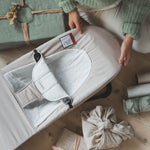 BabyBjörn Bouncer Balance Soft, Cotton/Jersey, Beige/Gray 2-in-1 Adjustable Baby Bouncer Seat and Toddler Chair, Newborn to Toddler (8-29 lbs), 4 Positions, Lightweight & Portable