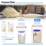 Ugotfeels Breastmilk Storage Container with Freezer Flattener Kit to Flatten Standing Breast Milk Bags in Organizer Bins Save Refrigerator Space(2 Pack)
