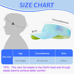 Trodalo Kids Sun Visor Hats for Girls Boys, Lightweight Cooling Stretchy Visor, Packable Sports Hat for Running, Tennis, Golf