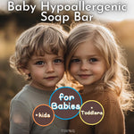 TINOQ Hypoallergenic Baby Soap Bar for Sensitive Skin | Gentle Wash for Babies, Toddlers, and Kids | Natural Shea Butter & Coconut Oil | 3-Pack