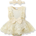 Renotemy Newborn Baby Girl Lace Romper Infant Summer Boho Flower Tulle Dress Party Gifts Newborn Photography Outfits