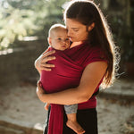 Boba Baby Wrap Carrier - Original Baby Carrier Wrap Sling for Newborns - Baby Wearing Essentials - Newborn Wrap Swaddle Holder, Newborn to Toddler Infant Sling (Sangria)