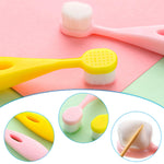 Patelai 6 Pieces Kids Extra Soft Nano Toothbrush Children Bristles Children Micro Nano Manual Toothbrush Set with 20000 Bristles for Age 3and Above Boys Girls Protecting Cleaning(Cute Style)