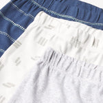 HonestBaby Baby 3-Pack Organic Cotton Footed Harem Pants, Dotted Stripe Navy Blue, 0-3 Months