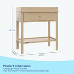 Graco Storage Baby Changing Table (Driftwood) - GREENGUARD Gold Certified, Changing Table with Drawer, Changing Table Topper, Perfect for Any Nursery Décor