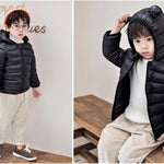 Winter Coats Puffer Padded Jacket for Toddler Boys Girls Kids Light Outwear Cute Bear Ears with Hoods Clothing