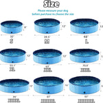 Jasonwell Foldable Dog Pet Bath Pool Collapsible Dog Pet Pool Bathing Tub Kiddie Pool Doggie Wading Pool for Puppy Small Medium Large Dogs Cats and Kids 63" Blue