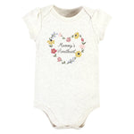 Hudson Baby Unisex Baby Cotton Bodysuits, Soft Painted Floral 5-Pack, 18-24 Months