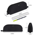 Gloppie Pencil Pouch - Practical Pencil Case, Aesthetic Simple Pencil Bag, Small Pen Holder, Back to School Supplies for Girls Boys, Black