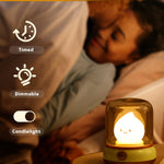 WANIDEA Cute Chibi Flame Lamp, Anime Cozy Lights, Retro Rechargeable Night Light, Decor, Smoko Light, Cute Desk Accessories, Gifts