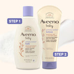 Aveeno Baby Calming Comfort Moisturizing Lotion with Relaxing Lavender & Vanilla Scents, Non-Greasy Body Lotion with prebiotic Oatmeal & Dimethicone, Paraben- & Phthalate-Free, 8 fl. oz
