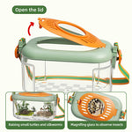 KOALA DIARY Bug Catcher for Kids Explorer Bug Catching Kit,Magnifying Glass, Tweezers, Whistle & Compass, Learning Guide, Insect Habitat, Outdoor Toys(3 Year +) (Kids Bug Catcher Set)