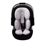 Pro Goleem Infant Car Seat Head Neck Body Support, Ultra-Soft Minky and Microfiber Newborn Car Seat Insert, Perfect for Car Seat, Stroller, 2-in-1 Reversible, Girls, Pink