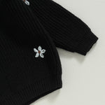 Mubineo Baby Girl Winter Clothes Cute Flower Sweater Crewneck Pullover Long Sleeve Knit Newborn Infant Sweaters (US, Age, 3 Months, 6 Months, Black)
