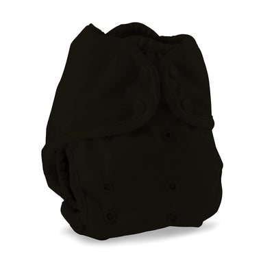 Black diaper on a white background