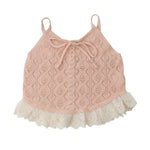 HOOLCHEAN Baby Girls Summer Thin Knit Wide Camisole Shirt Toddler Swing Top (Pink, 90: 18-24 Months)