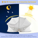 Portable Baby Bassinet Travel Baby Bed included Carry Backpack , Baby Cribs Travel Pod for Outdoors Baby Lounger Infant Travel Bed with Mosquito Net and Sunshade Canopy, Lightweight Washable Foldable