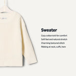 Amazon Essentials Toddler Boys' Cotton Pullover Sweater, Ivory, 2T