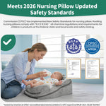 XFaa Rootling Baby Feeding Pillow, Anti Overflow Feeding Pillow for Reducing Spit-Up, Safety Nursing Pillow, Baby Lounger Reflux Wedge Breastfeeding, Removable top and Bottom