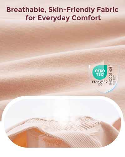 Momcozy Women's Maternity High Waist Underwear Pregnancy Soft Seamless Maternity Underwear Over Bump 5 Pack
