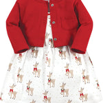 Hudson Baby Baby Girls' Cotton Dress and Cardigan Set