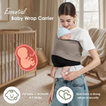Shiaon Baby Wrap Carrier, Lightweight Baby Wearing Wraps for Newborn and Infant, Soft Swaddle Holder Carrier, Cozy Baby Sling 7-35 lbs Black+Brown