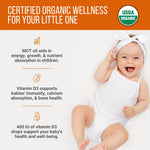 ivvion Organic 10 UG 120 Drops- Daily Vitamin D3 Supplement for Infant and Young Children
