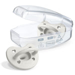 Chicco PhysioForma Luxe Orthodontic Pacifier for Babies 0-6 Months, One-Piece 100% Soft Silicone, Supports Breathing, Textured Shield & Handle, Included Sterilizing Case, BPA Free, 2-Pack, Pearl Grey