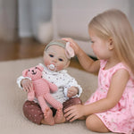 Lifelike Reborn Baby Dolls - 18 Inch Realistic Newborn Baby Dolls Girl, Real Life Baby Dolls with Soft Weighted Body, Real Baby Reborn Gift with Accessories for 3+ Years Old Kids