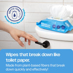 Wipemate ULTRA Flushable Butt Wipes, Soothing Vitamin E & Aloe, 99% Water, Fresh Clean Scent, Super Soft Hygiene Wipes, Septic & Sewer Safe, 3 Premium Flip-Top Packs (180ct)