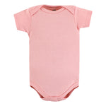 Hudson Baby Unisex Baby Cotton Bodysuits, Cinnamon Pink Prints, 12-18 Months