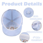 Cotton Baby Baseball Caps - Toddler & Infant Sun Cap for Boys & Girls - Spring/Summer Outdoor Hat (Blue Embroidery Animals)
