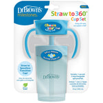 Dr. Brown's Straw to 360° Cup Set packaging on a white background