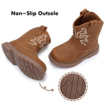 Ahannie Toddler Cowboy Boots Boys Girls Western Boots with Hook Loop