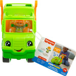 Fisher-Price Little People Musical Toddler Toy Recycling Truck Garbage Vehicle with Figure for Pretend Play Ages 1+ Years