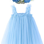 BGFKS Layered Tulle Tutu Dress for Toddler Girls,Baby Girl Rainbow Tutu Princess Skirt Set with Flower Headband.