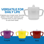 Providence Spillproof Compact 8oz Adult Sippy Cup with 2 Handles - Sip Cups for Adults for Limited Mobility - Handicapped Accessories - Handicap Cups for Elderly Care - Made in the USA - Ckear - 6
