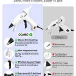 COMTO Hot Glue Gun Kit with 30 Sticks, 20W Fast Preheating Mini Hot Glue Gun and Sticks Set for School Crafts DIY Arts and Quick Home Repairs, White
