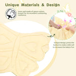 2PM SPORTS Green Butterfly Theme Baby Play Mat, Tummy Time Mat for Infant Newborn, Baby Play Gym Mat for Girl 0-6 6-12 Months, Activity Gym 5 Detachable Toys for Motor Skills & Sensory Development